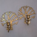 Vintage french brass candle holders
